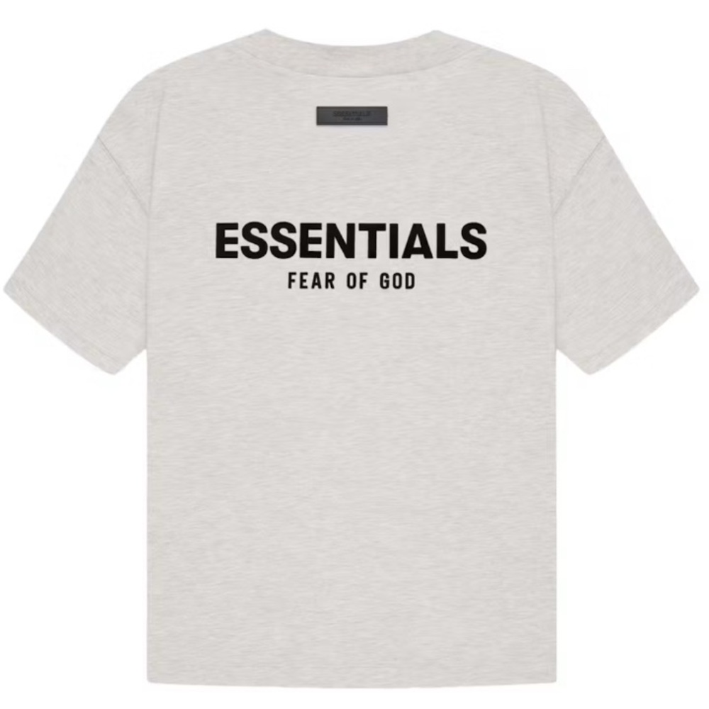 Fear of God Essentials Light Oatmeal Tee Shirt Men Size M & L SS22 - NWT & Bag